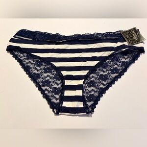NWT Splendies/Wilshire Montana 4X Navy Stripe Lace Panties ⚓ | 5/$25 Bundle